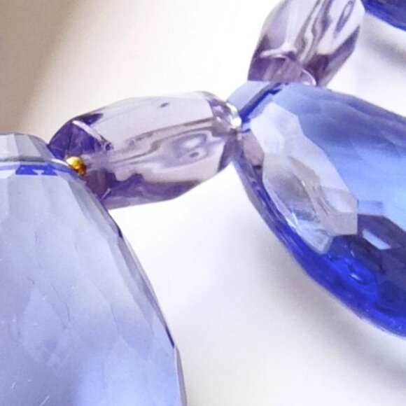 NWT J.CREW FACETED TEARDROP NECKLACE BLUE - Picture 11 of 16